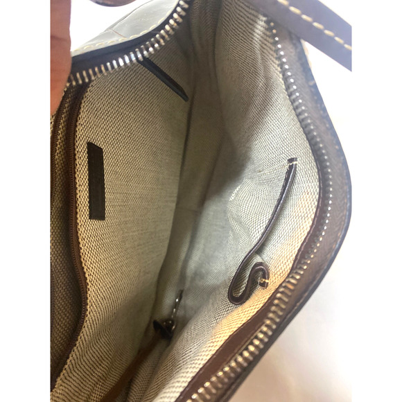 Dooney & Bourke Nile Collection Brown T'moro Small Circle Hobo - Picture 12 of 14